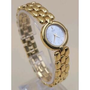 Seiko Vintage Ladies Watch Rare Striped Gray Dial Two-Tone Case Leather Strap Seiko | Accessories | Seiko Vintage Ladies Watch Rare  main image 4
